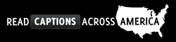 half size white RCAA logo on black background
